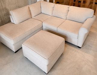 L-Shaped Sectional Sofa + Ottoman