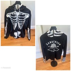 BRAND NEW HALLOWEEN HOODIES SWEATSHIRT SKELETON SANDERSON HOUSE