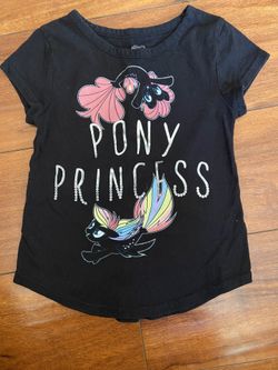 Baby girl toddler child children summer pony princess blouse shirt tshirt size 5
