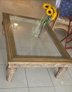 Wood table for living room