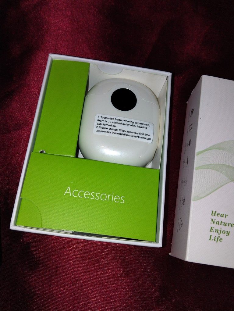 Rechargeable Hearing Aids with Noise Canceling, Nano Amplifier w/Charging Case