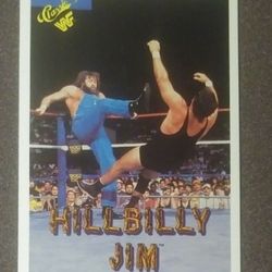 1990 Classic WWF WWE Hillbilly Jim #40 Mud Lick Kentucky Titansports Pro Wrestling Vintage Wrestler Collectible Card Wrestle Sports