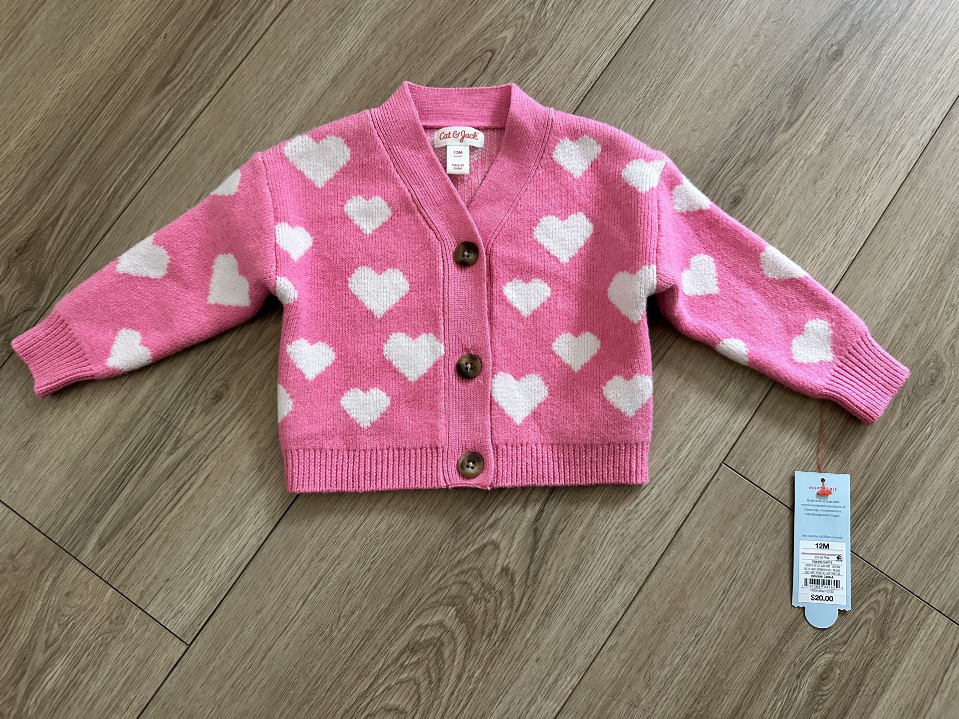 Girls 12 Month Cardigan New 