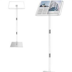 43" Clear Podium Stand Lectern