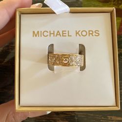 Michael Kors Gold-Tone Pave Band Ring