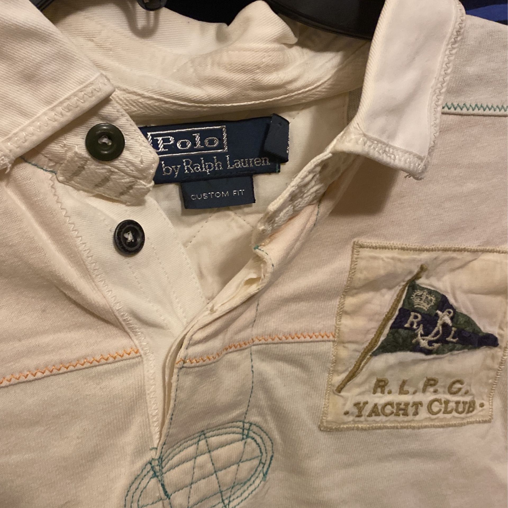 Ralph Lauren Polo Yacht Club ( RLPC ) Size Medium ( Custom Fit ) Mens Polo Shirt 
