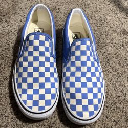 New Vans Blue &white Size 10.5 Mens or 12 Womens