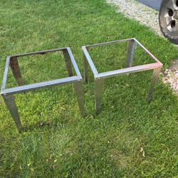 Pair Of Stainless Steel Stands