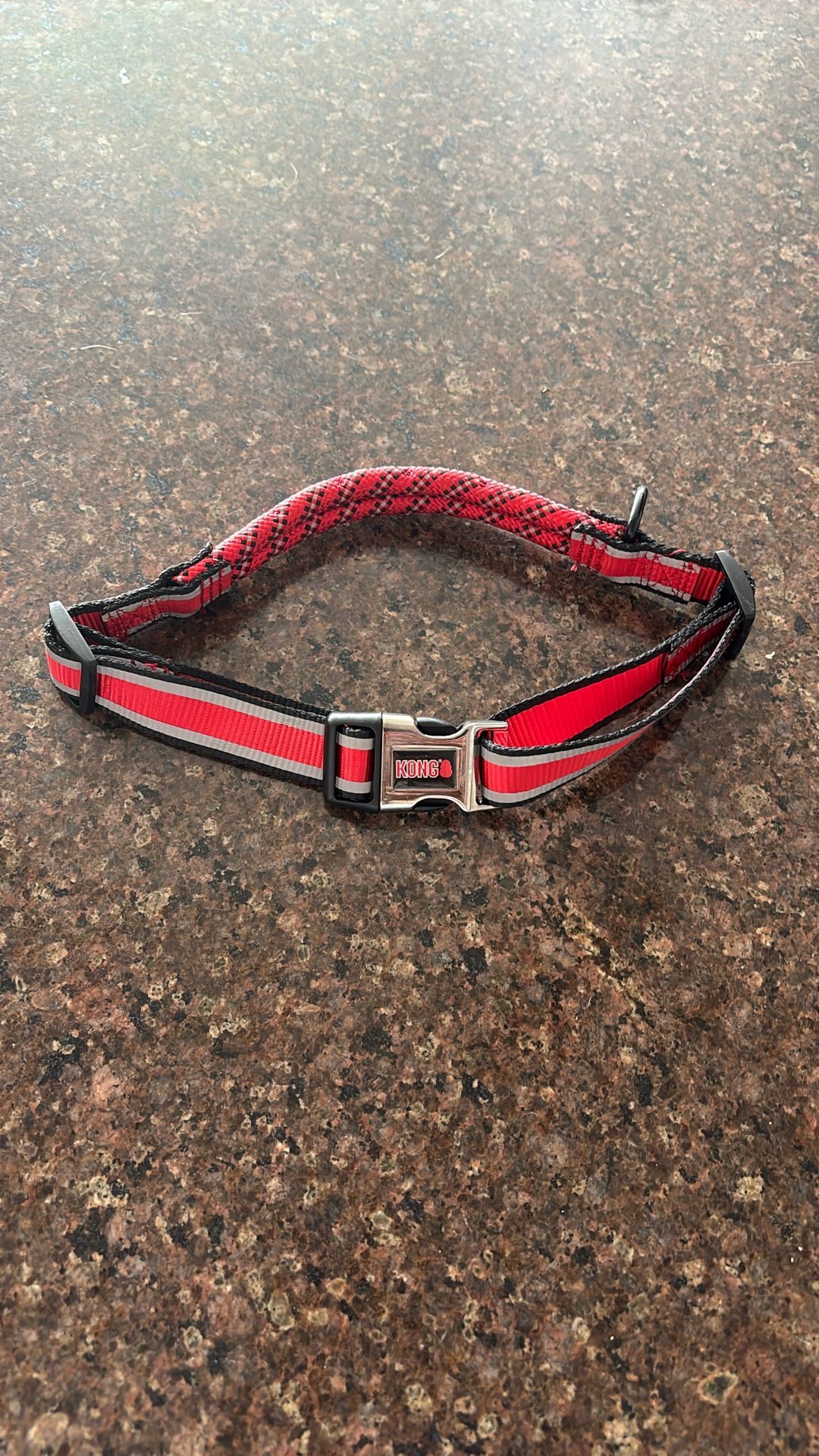 New King XL Reflective Red Dog Collar.