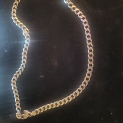 Silver Cuoban Curb Link Necklace