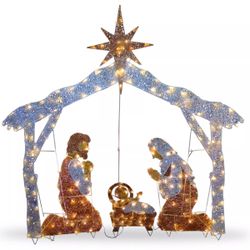 Nativity Scene with LED Lights
