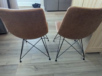 2 Faux Leather Dining/Office Chairs