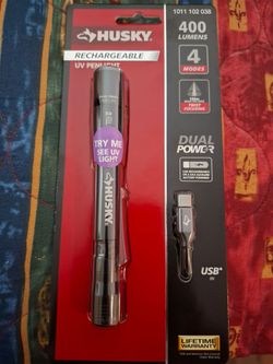 Husky 400 lumens UV pen light . 4 modes.