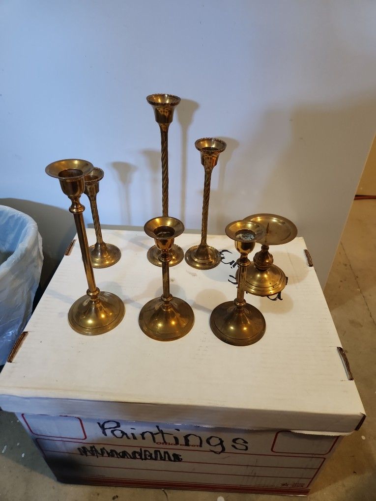 Vintage Brass Candle Sticks
