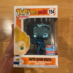 Super Saiyan Vegeta Blue Chrome 2018 Fall Convention Dragon ball z Funko Pop