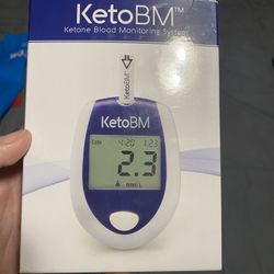 KetoBM Ketone Blood Monitoring System – Brand New, Complete Kit