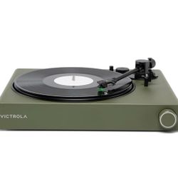 Victrola Stream Onyx Turntable - 33-1/3 & 45 RPM Vinyl Record Player, Works with Sonos Wirelessly, High Precision Magnetic Cartridge, Semi-Automatic, 