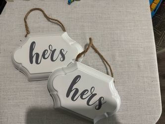Hers & Hers Placeholders Chair tags Wedding Decor Farmhouse