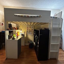 Twin Loft Bed With Desk And Closet