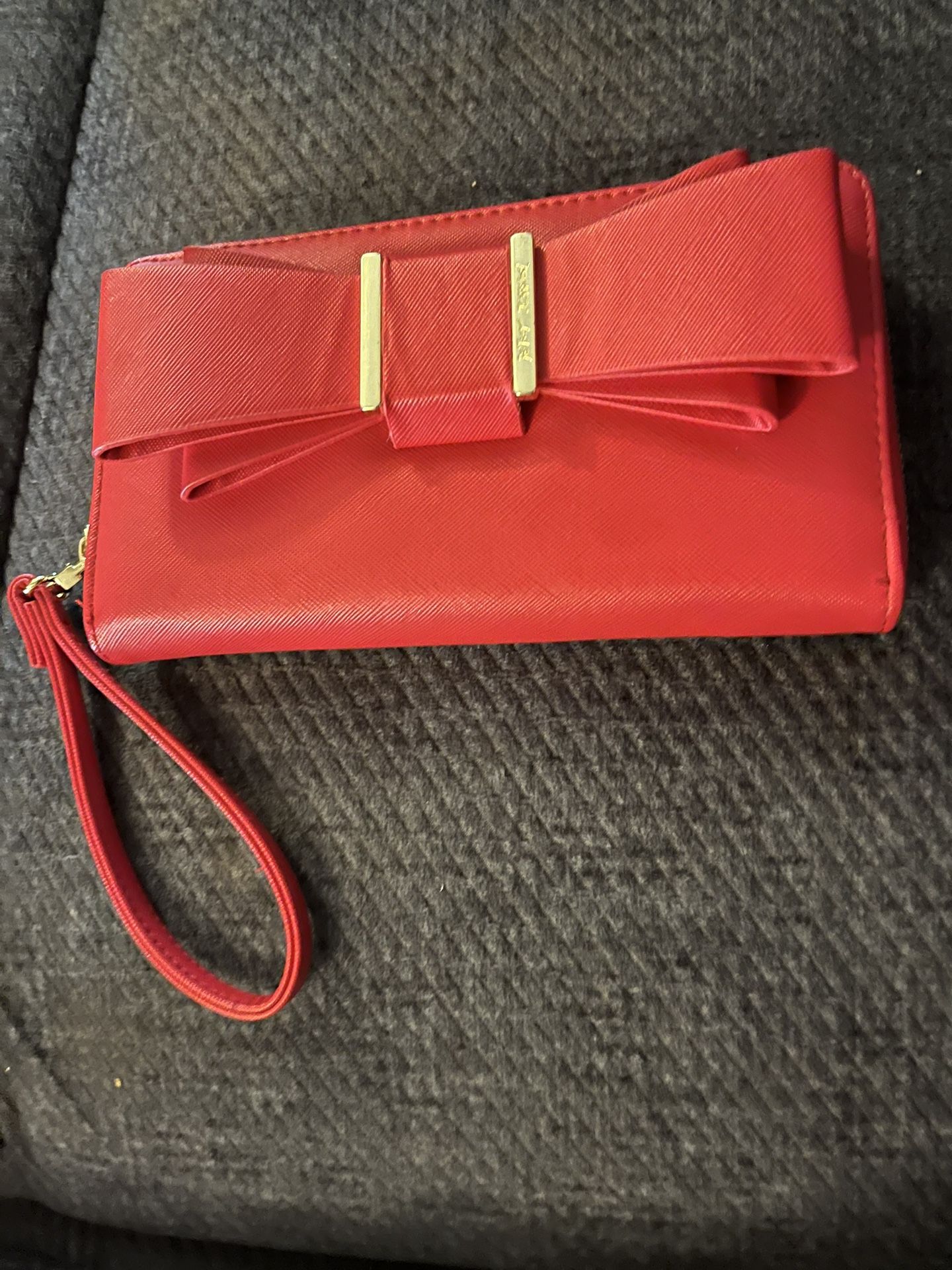 Betsey Johnson Red Bow Clutch Purse