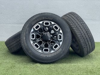 OEM 20" GMC Sierra 2500 Wheels Chevy Silverado 3500 Rims Michelin 275/65R20 Tires 8x180 Denali AT4