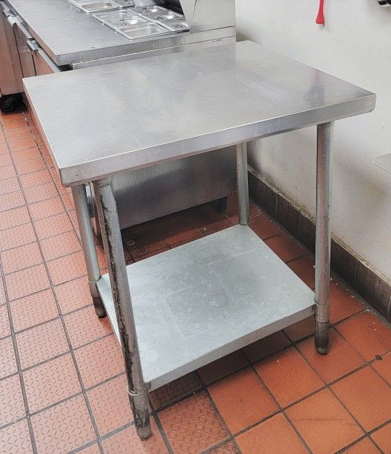 Restaurant Equipment / Home Garage: Stainless Steel Commercial Work Table With Galvanized Undershelf