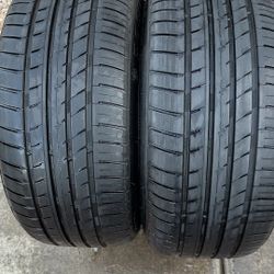 2- TIRES 245/40ZR18 COSMO, DOT 2024 ,ABOUT 95 % TREADS. 