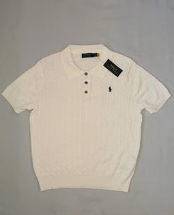 White Ralph Lauren Knit Polo