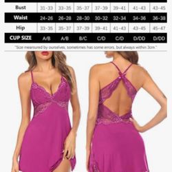 Women Chemise Lingerie Sexy Nightie Full Slips Lace Babydoll Sleepwear Dress