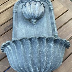 Antique Cast, Iron Or Lead Wall Fountain Planter