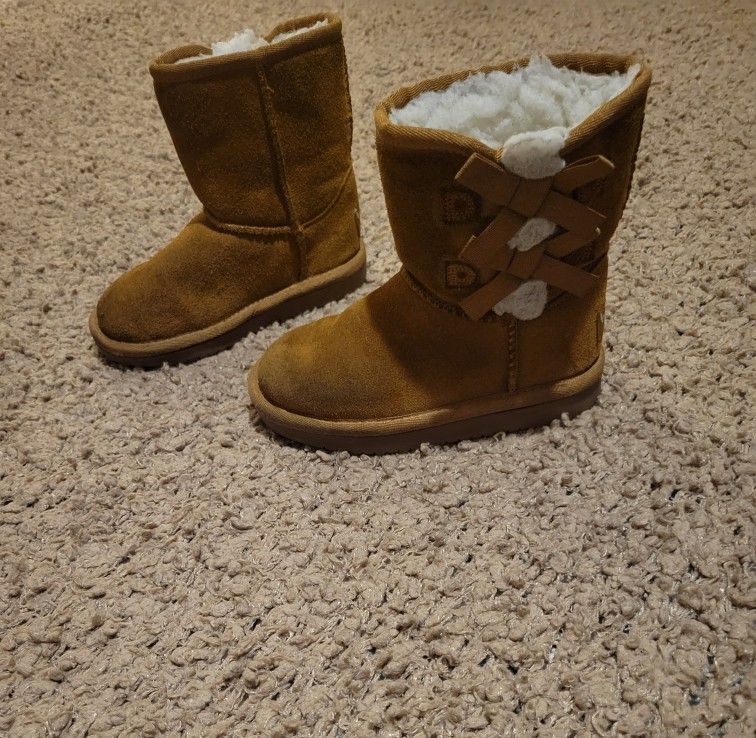 KIDS/ GIRLS TODDLER KOOLABURRA BY UGG VICTORIA SHORT BOOTS TAN SIZE 9