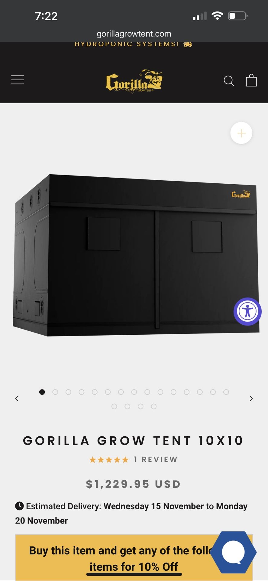 10x10 Gorilla Grow Tent