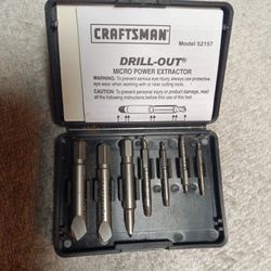 Vintage Craftsman Drill Out Micro Power Extractor Kit.