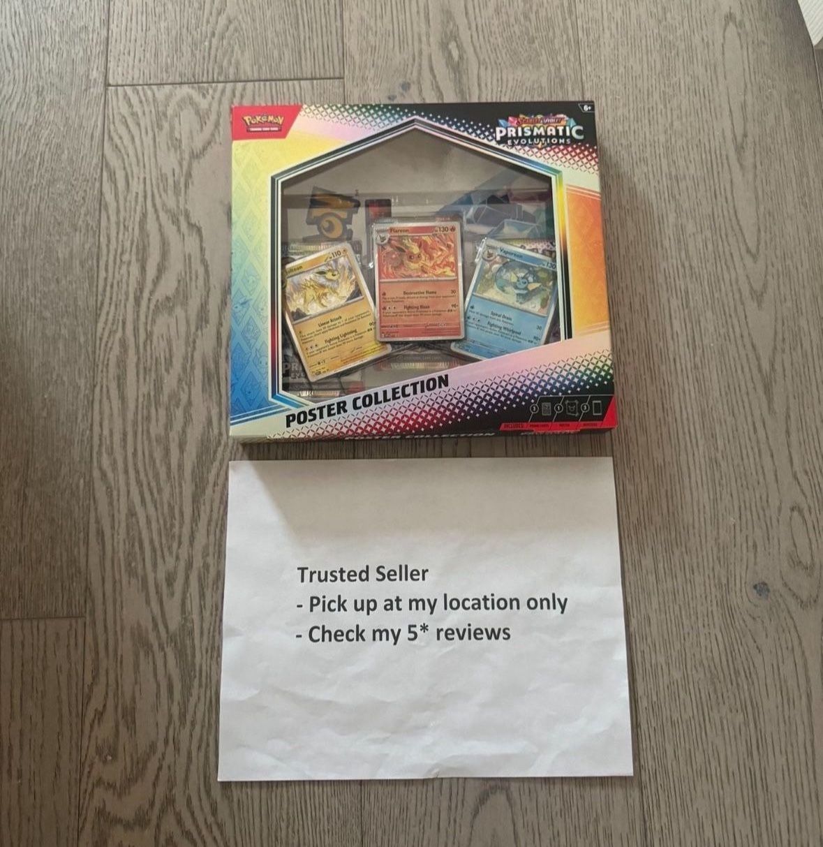 Pokemon TCG SV8.5 Prismatic Evolutions Poster Collection Box Factory Sealed Pokémon