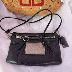 💖🎄 Coach Poppy Black Patent Leather Mini Bag 💖🎄