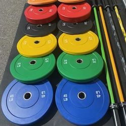 260 lb Bumper Weight Plate Set, New In Box