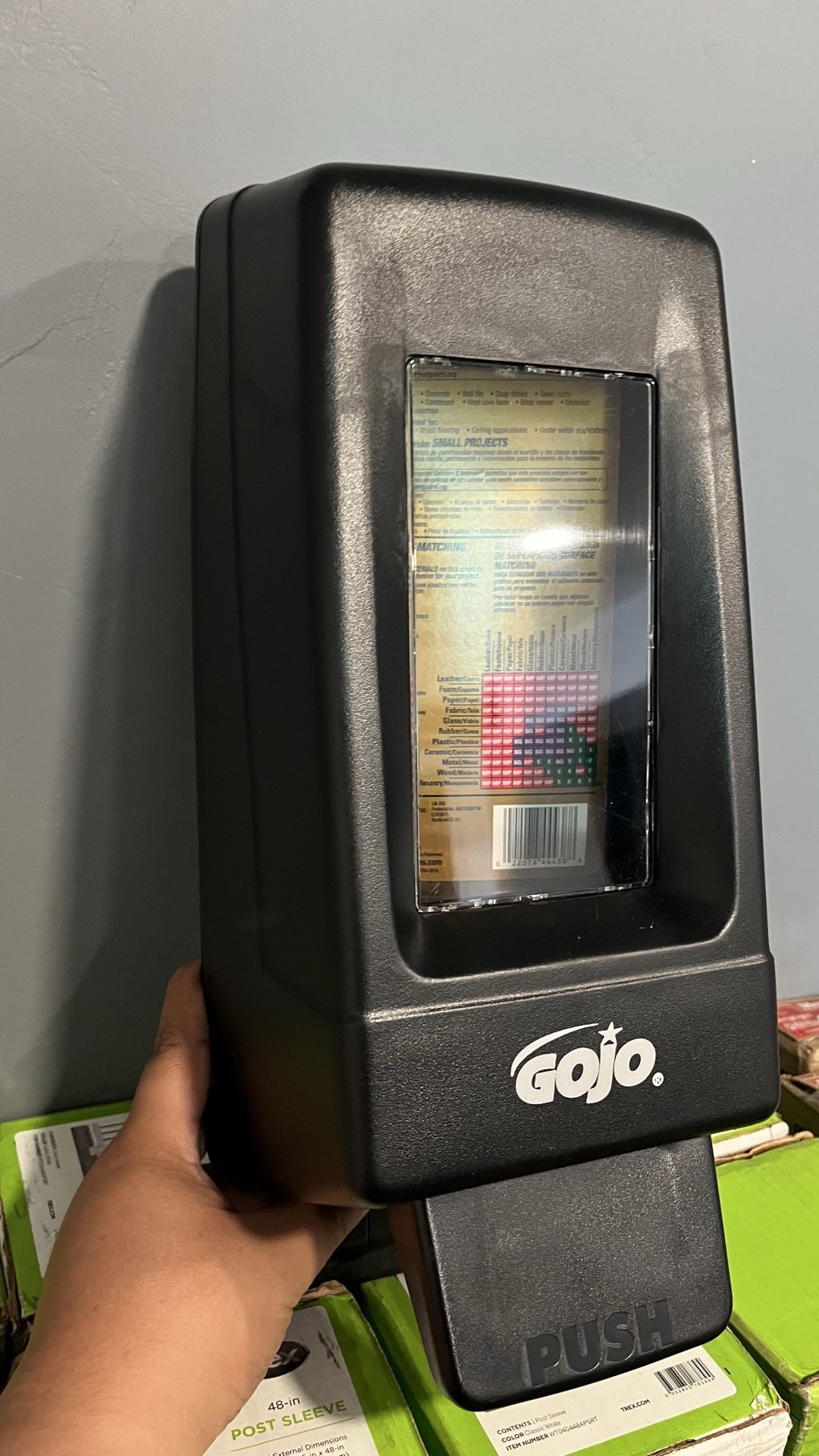 Gojo soap dispenser