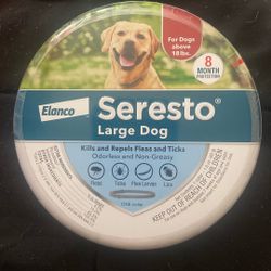 $19 Seresto Large Dog - 8 Month Supply Kill Fleas Ticks Flea Larvae Lice