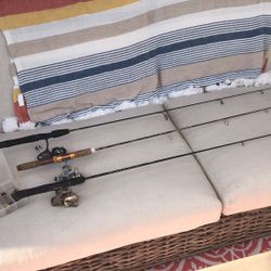 THREE (3) UltraLight fishing Rods with Spinning Reels Plus 50+- Lures -Fenwick,Mitchell Garcia