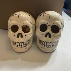 Gothic, Ceramic, Vtg Skulls. $15 Each