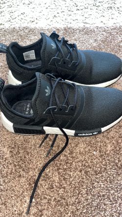 Adidas NMD_R1 J Black/Black/White Kids Refined Running Shoes $50