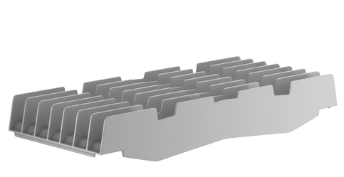 Cambro CSDR73151 Gray 7 Slot Drying Rack for Camshelving®