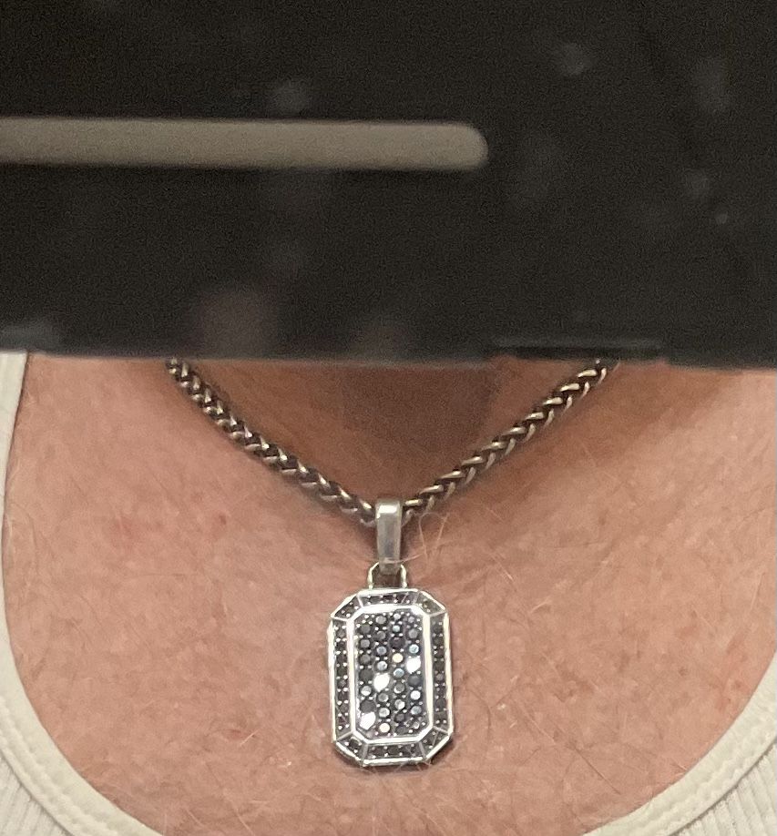 David Yurman Black Diamond Dog Tag/Pendent