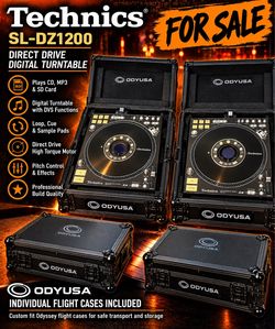 Pair of Technics SLDZ Turntables