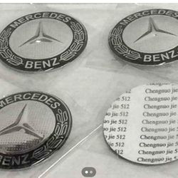 Mercedes Benz 65mm Aluminium Stickers 