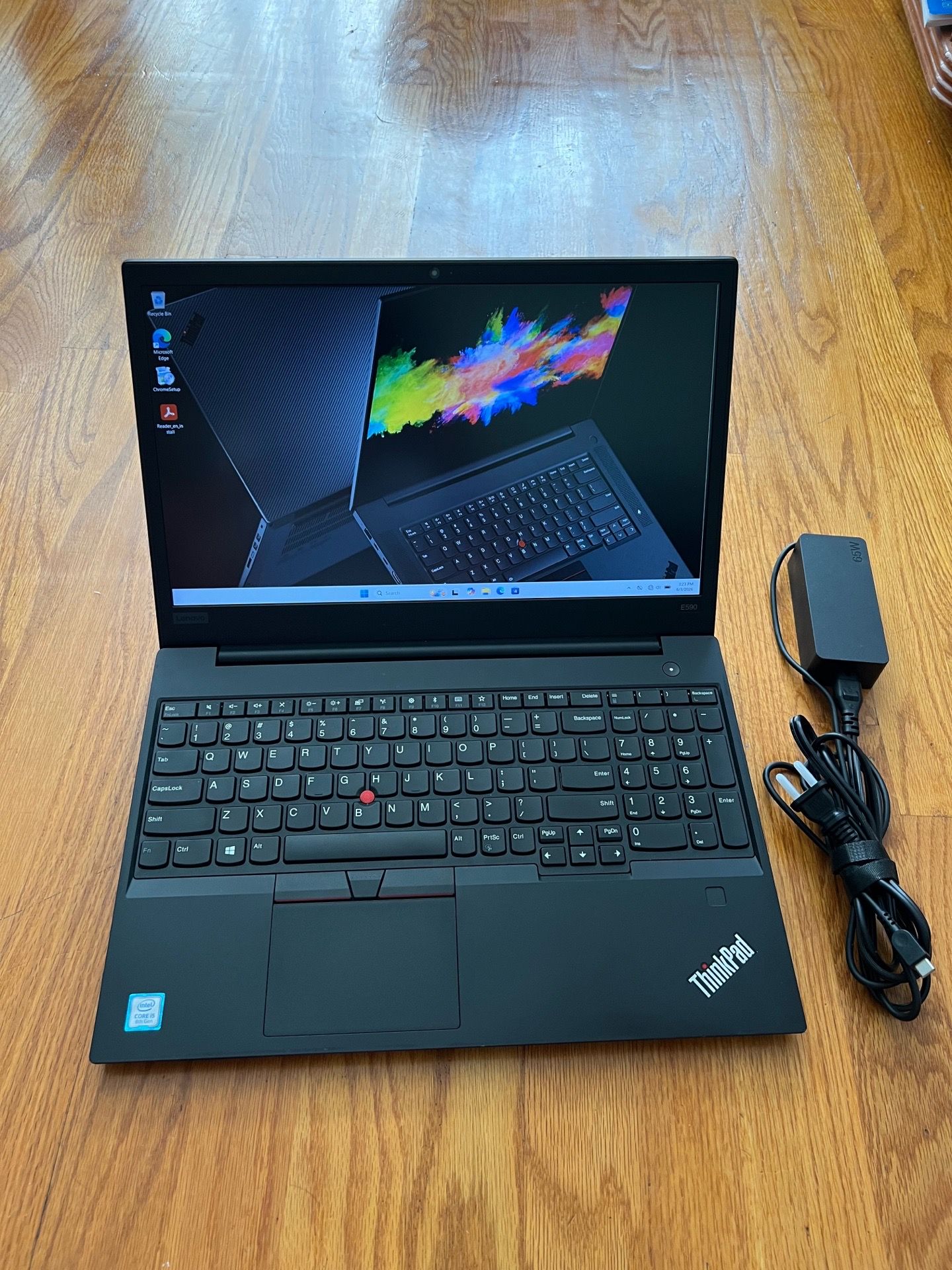 15.6 inches Lenovo ThinkPad E590 Laptop Win11 Pro i5 8265U @1.8Ghz Nvme 256Gb 500Gb RAM 16Gb Microsoft Office FIRMED PRICE Work Great - No Issue Cond