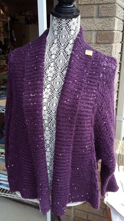 Express plum sequin sweater
