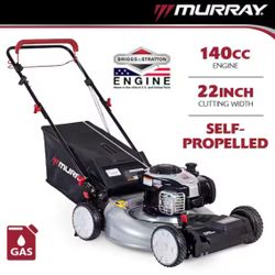 Murray 22 in. 140 cc Briggs & Stratton Walk Behind Gas Self-Propelled Lawn Mower with Front Wheel Drive and Bagger=30