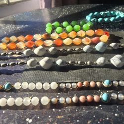 Real Hand Carved Natural Stone Necklaces And Breaclets 