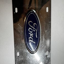 Ford Logo Chrome License Plate – Front Decorative Plate